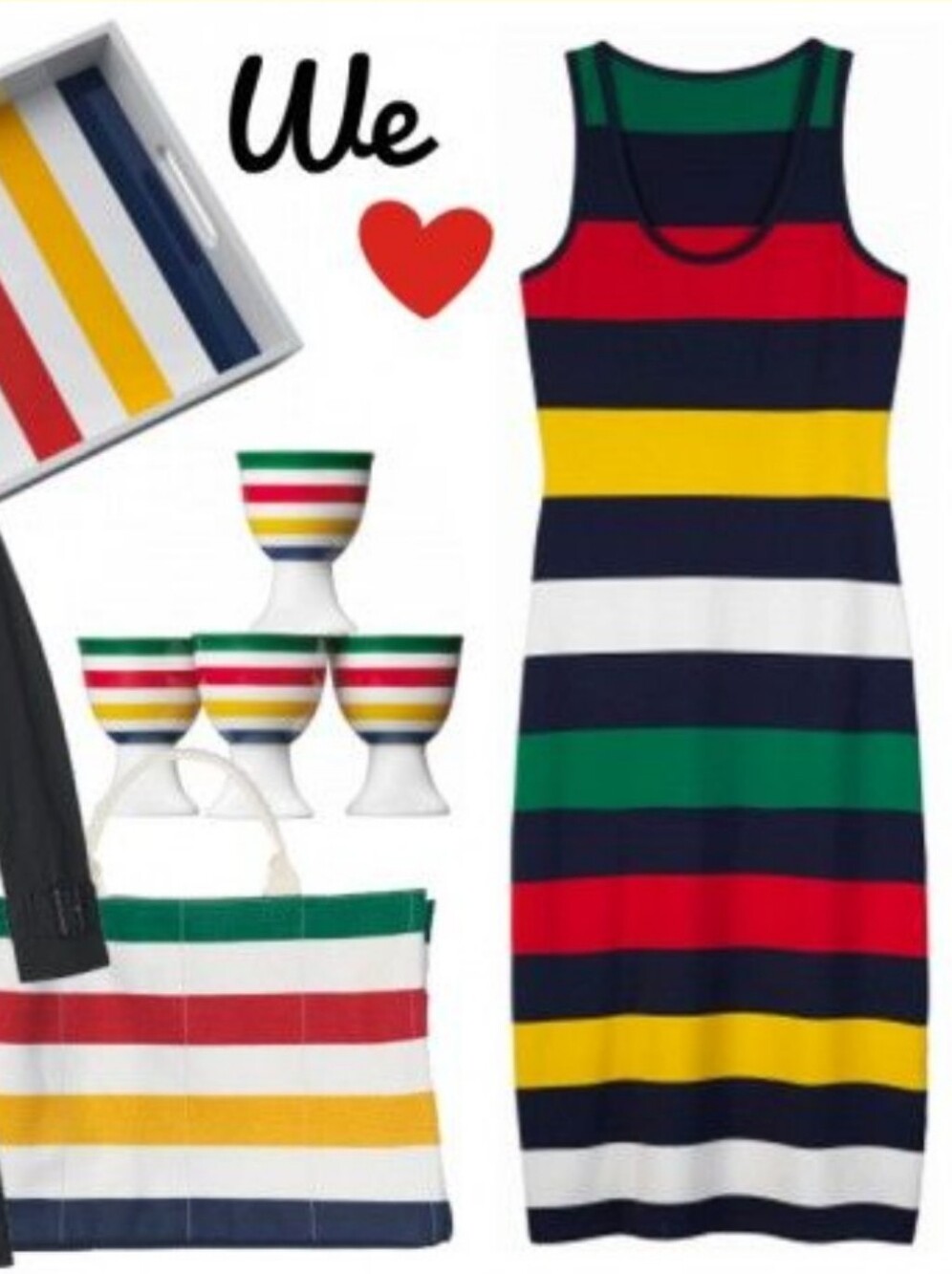 New Handson's Bay Colorful Striped Sleeveless Tank Dress